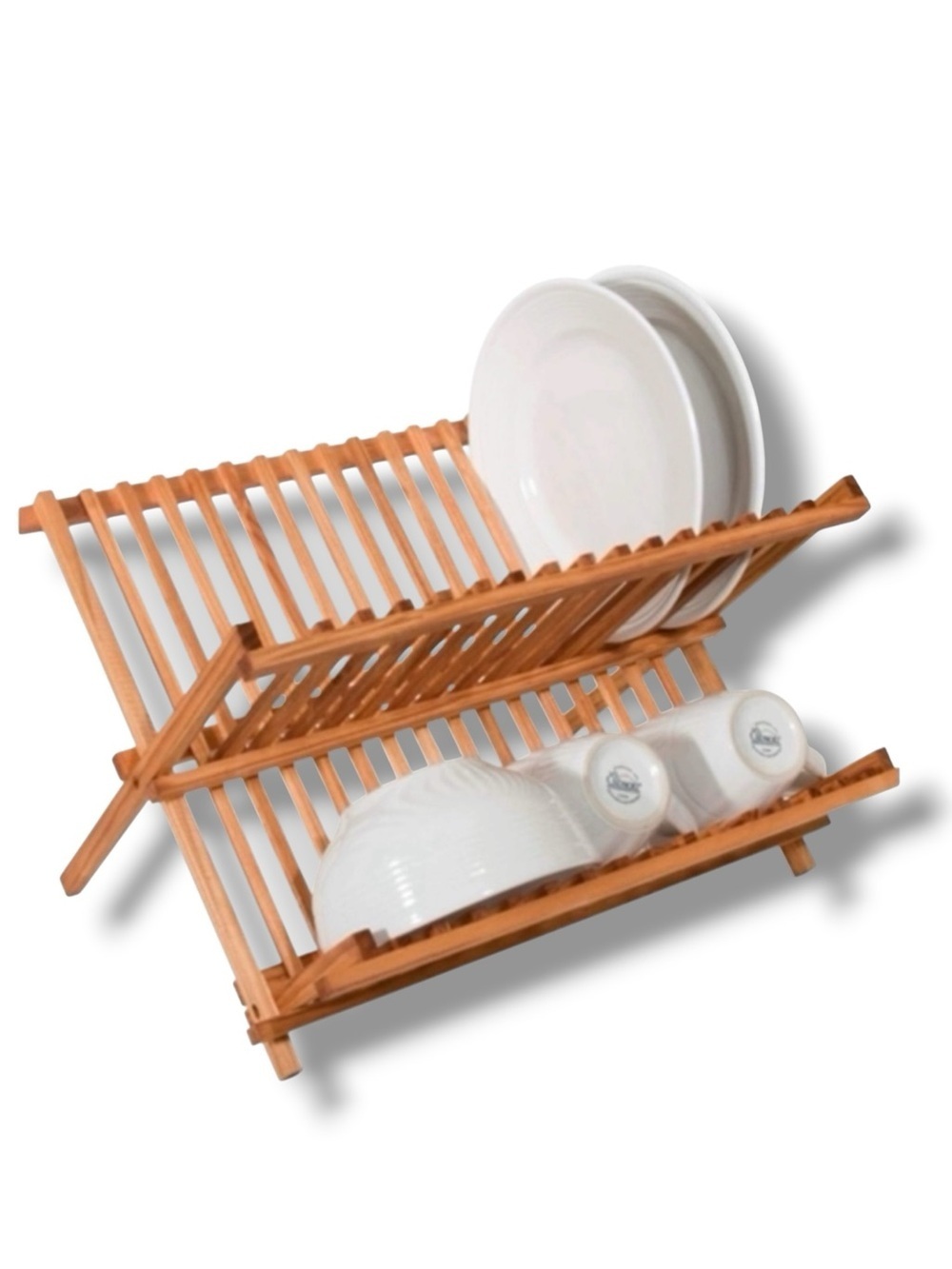PINE FOLDING DISH RACK RUSTIC Wood Collection NEW